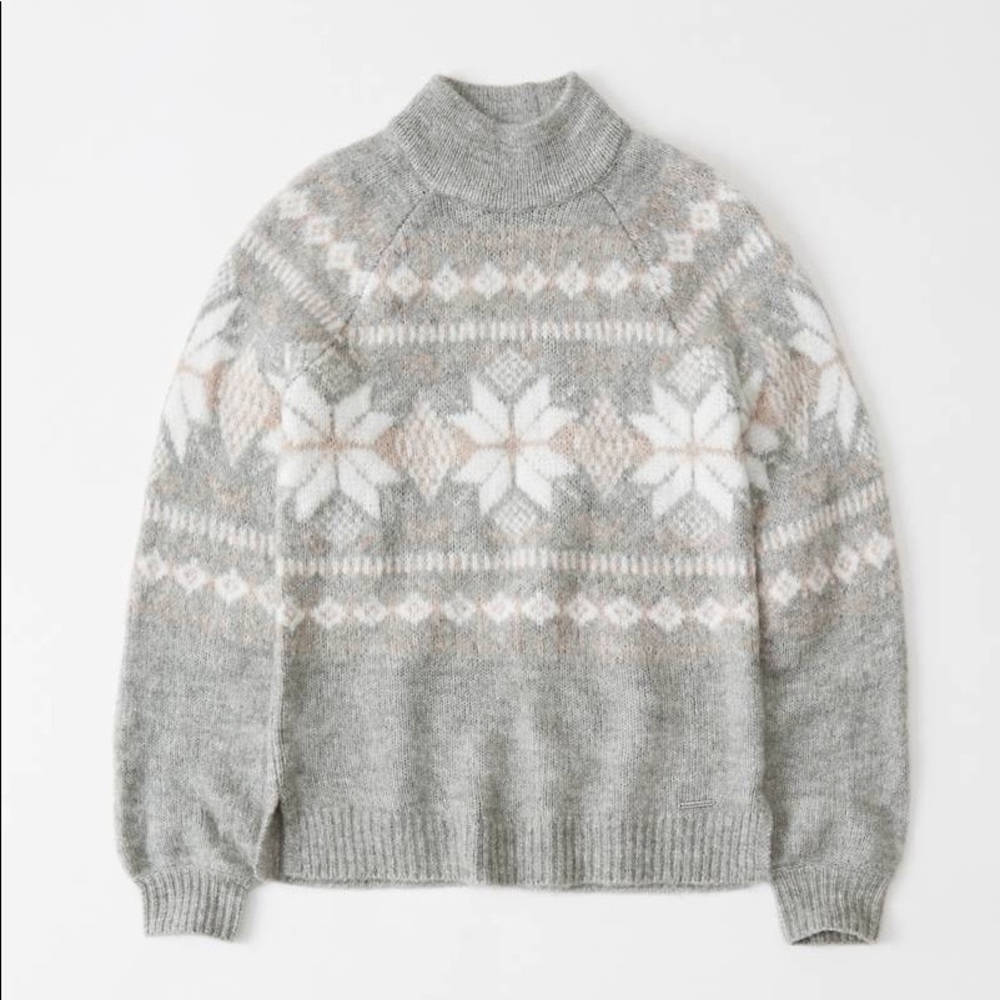 NWT: Fair Isle Mock Neck Sweater by A&F